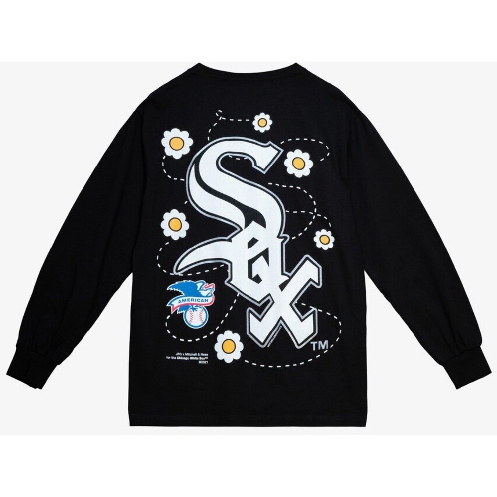 Mitchell & Ness x Chicago White Sox MLB Black Long Sleeve Shirt Men's Large‎ NWT